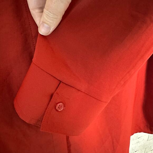 Chico’s women’s blouse, shooting jacket burnt orange quiet luxury heritage fall - Picture 4 of 10